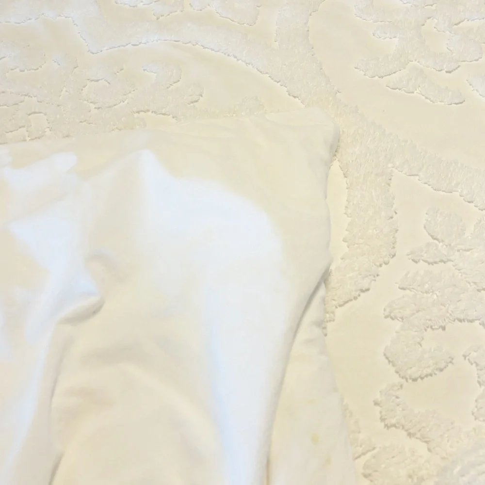Tufted Chenille White Cotton Duvet Cover Button Cover Traditional 84” X 84” Full
